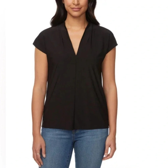 Buffalo Ladies' V-Neck Short Sleeve Blouse - Picture 1 of 13